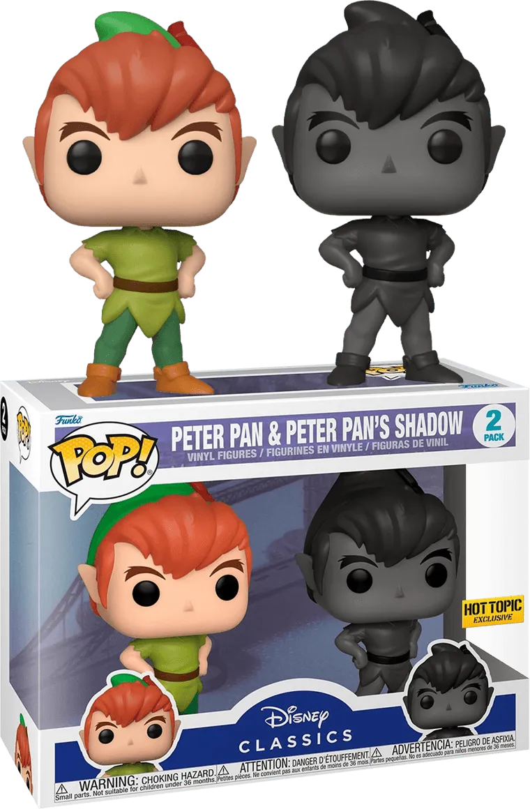 FUN62340 Peter Pan (1953) - Peter Pan & Shadow US Exclusive Pop! 2-Pack [RS] - Funko - Titan Pop Culture