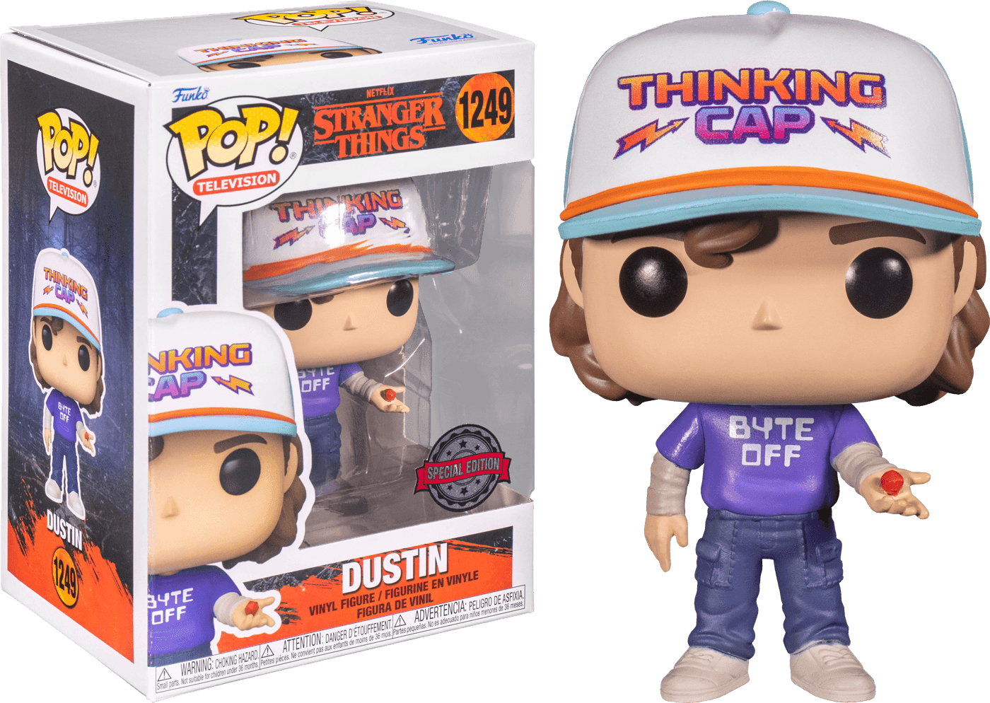 FUN62392 Stranger Things - Dustin Hellfire with Die US Exclusive Pop! Vinyl [RS] - Funko - Titan Pop Culture