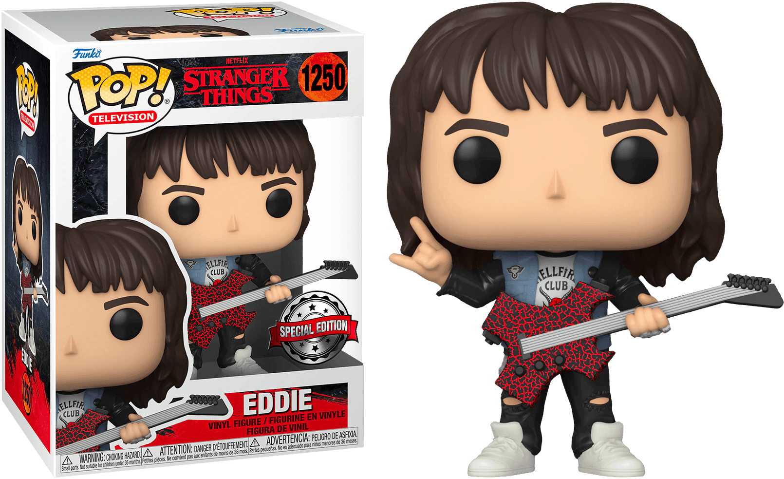 FUN62400 Stranger Things - Eddie with Guitar US Exclusive Pop! Vinyl [RS] - Funko - Titan Pop Culture