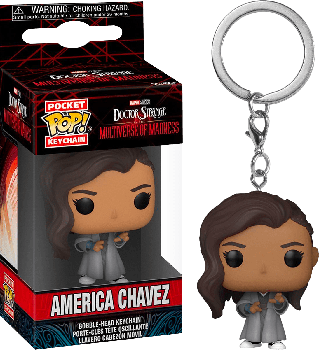 FUN62404 Doctor Strange 2: Multiverse of Madness - America Chavez Pocket Pop! Keychain - Funko - Titan Pop Culture