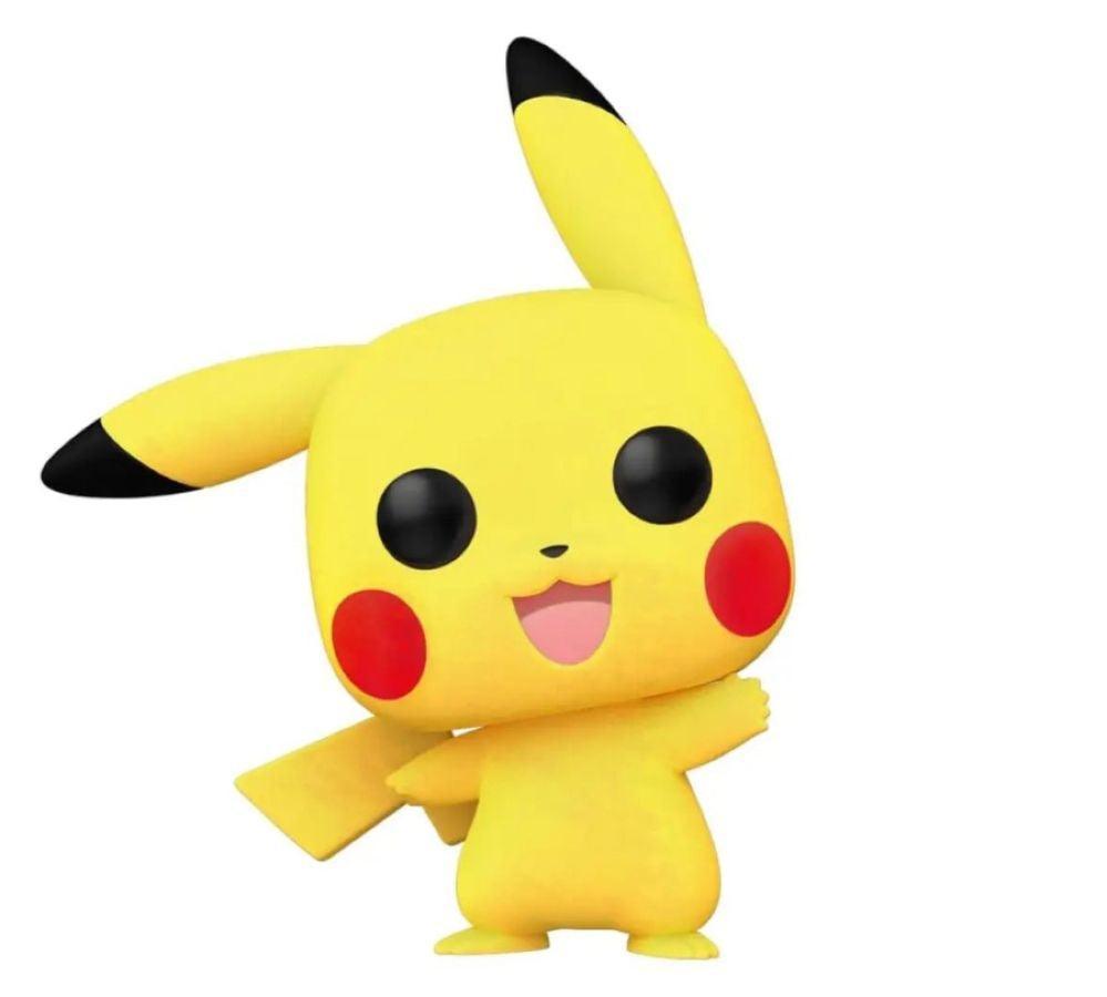 FUN62469 Pokemon - Pikachu Waving Flocked US Exclusive Pop! Vinyl [RS] - Funko TBA - Titan Pop Culture