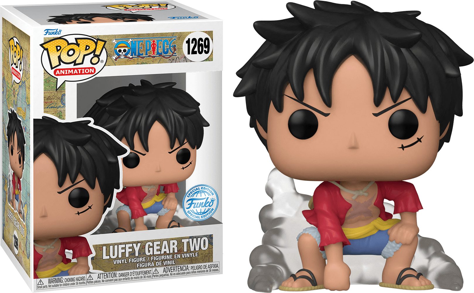 FUN62646 One Piece - Luffy Gear Two US Exclusive (with chase) Pop! Vinyl [RS] - Funko - Titan Pop Culture