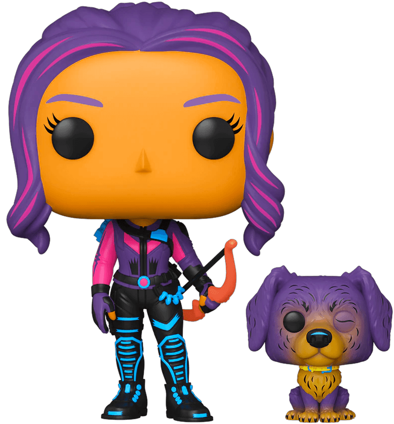 FUN62745 Hawkeye - Kate Bishop & Lucky Black Light US Exclusive Pop! Vinyl [RS] - Funko - Titan Pop Culture