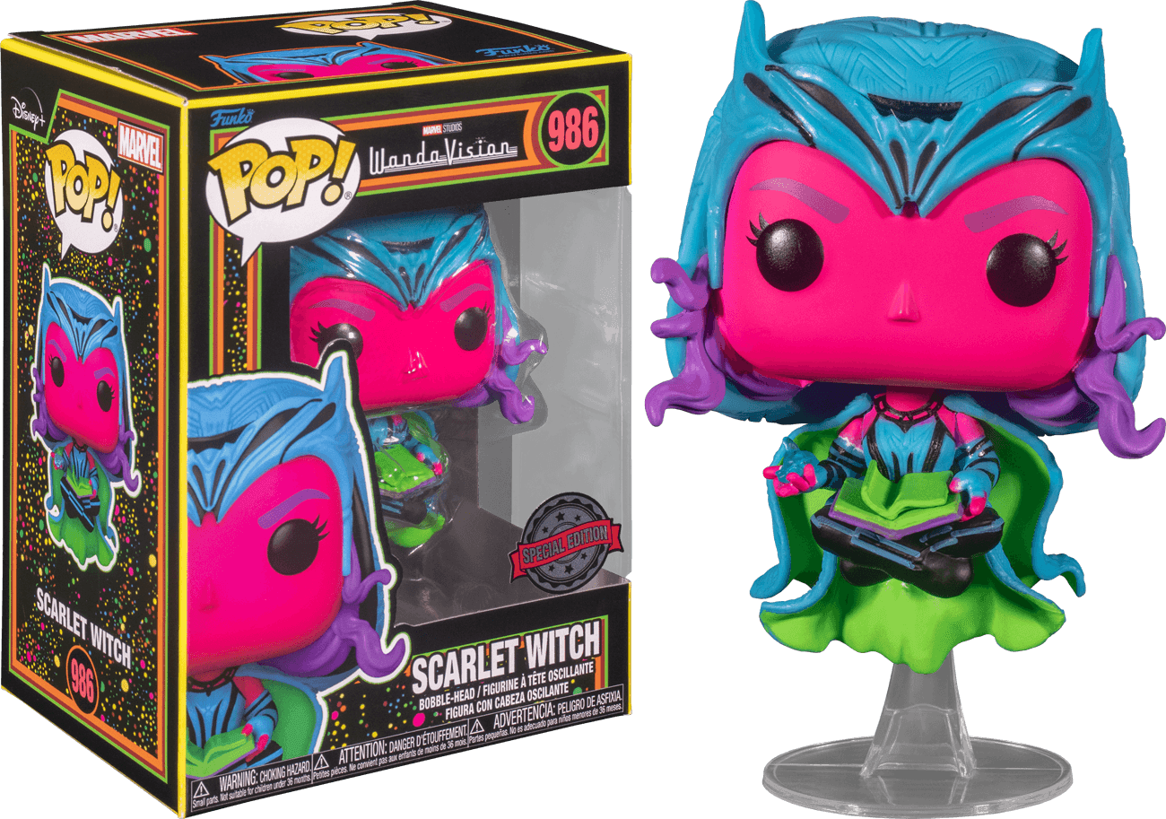 FUN62746 WandaVision - Scarlet Witch Black Light US Exclusive Pop! Vinyl [RS] - Funko - Titan Pop Culture