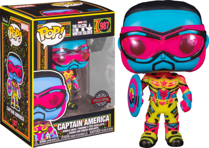 FUN62755 Falcon Winter Soldier - Cap America Black Light US Exclusive Pop! Vinyl [RS] - Funko - Titan Pop Culture