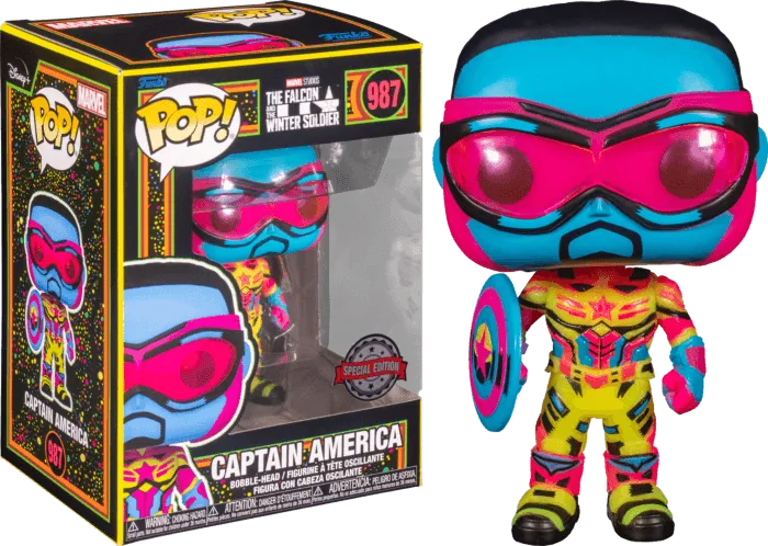 FUN62755 Falcon Winter Soldier - Cap America Black Light US Exclusive Pop! Vinyl [RS] - Funko - Titan Pop Culture