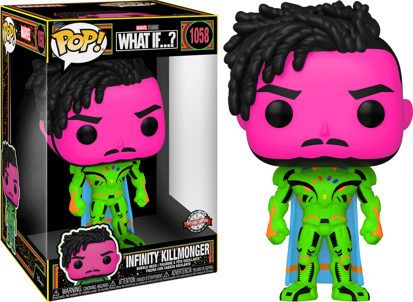 FUN62814 What If - Infinity Killmonger Black Light US Exclusive 10" Pop! Vinyl [RS] - Funko - Titan Pop Culture