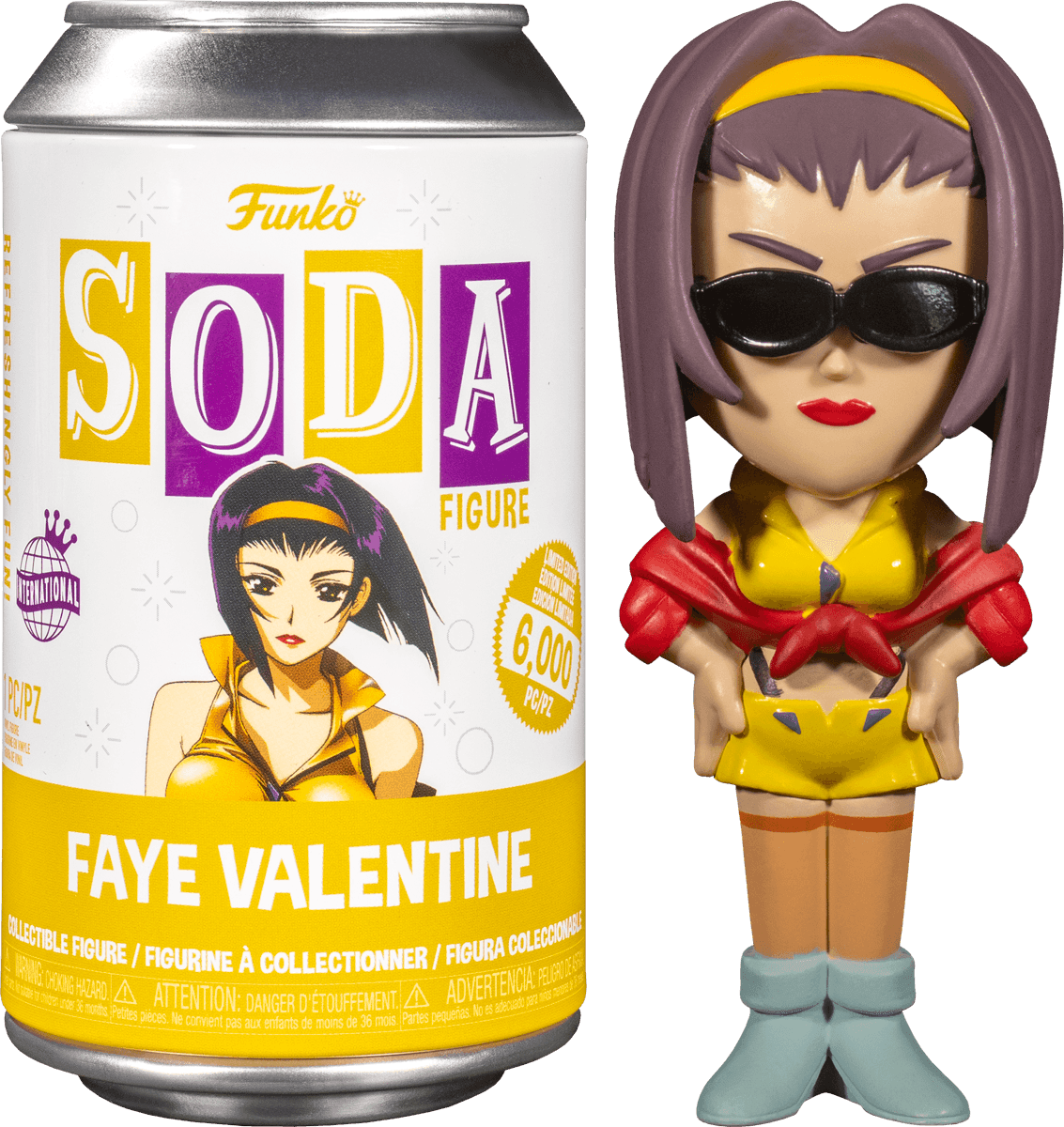 FUN63141 Cowboy Bebop - Faye Valentine (with chase) US Exclusive Vinyl Soda [RS] - Funko - Titan Pop Culture