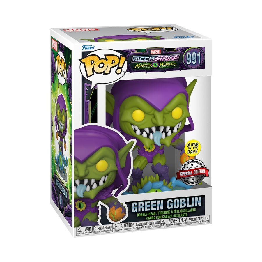 FUN63151 Marvel Mech Strike Monster Hunters - Green Goblin Glow US Exclusive Pop! Vinyl [RS] - Funko - Titan Pop Culture