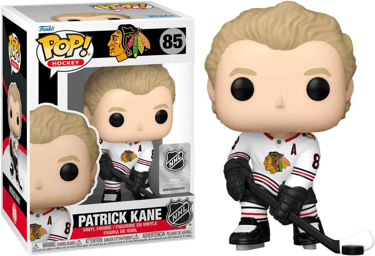 FUN64016 NHL: Blackhawks - Patrick Kane (Road Jersey) Pop! Vinyl - Funko - Titan Pop Culture