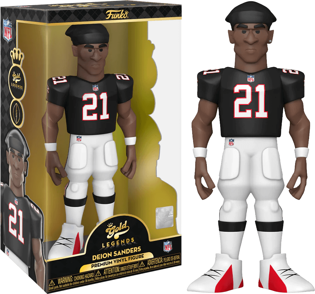 FUN64541 NFL: Falcons - Deion Sanders (with chase) US Exclusive 12" Vinyl Gold [RS] - Funko - Titan Pop Culture