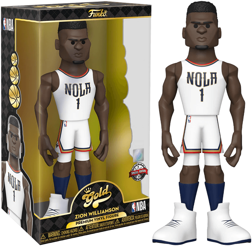 FUN64543 NBA: Pelicans - Zion Williamson US Exclusive 12" (with chase) Vinyl Gold [RS] - Funko - Titan Pop Culture