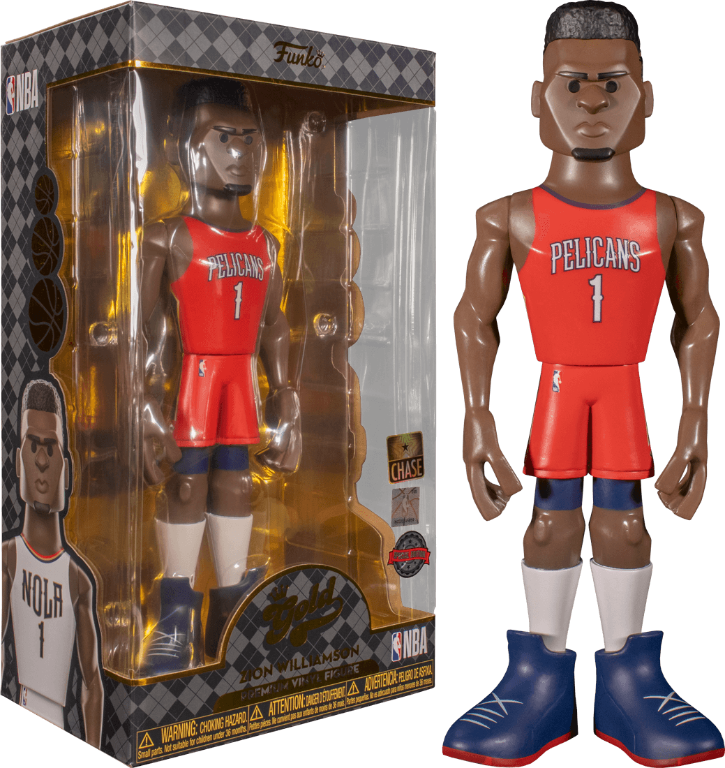 FUN64543 NBA: Pelicans - Zion Williamson US Exclusive 12" (with chase) Vinyl Gold [RS] - Funko - Titan Pop Culture