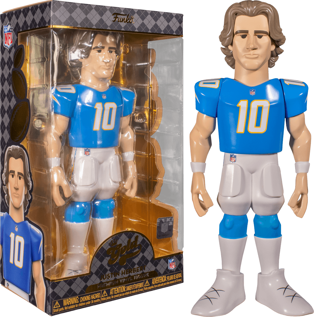 FUN64551 NFL: Chargers - Justin Herbert (with chase) 12" Vinyl Gold - Funko - Titan Pop Culture