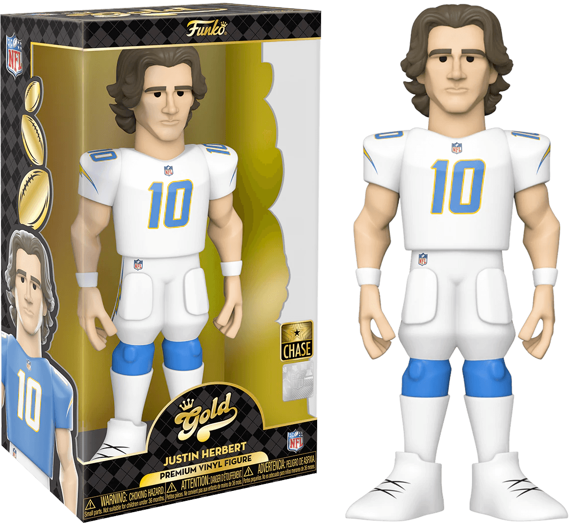 FUN64551 NFL: Chargers - Justin Herbert (with chase) 12" Vinyl Gold - Funko - Titan Pop Culture