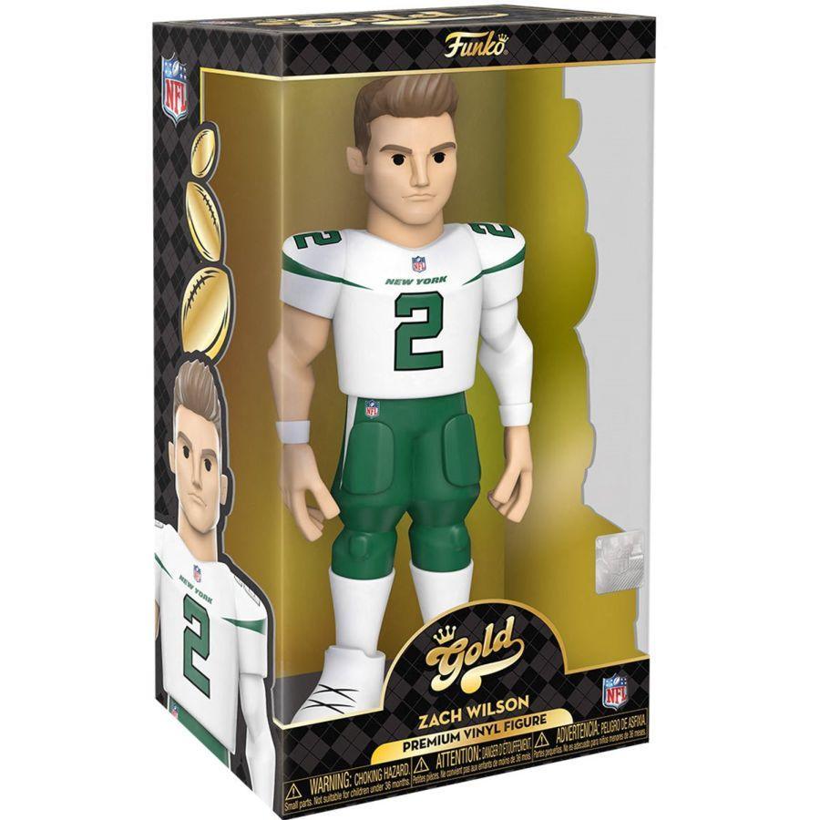 FUN64552 NFL: NY Jets - Zach Wilson (with chase) 12" Vinyl Gold - Funko - Titan Pop Culture