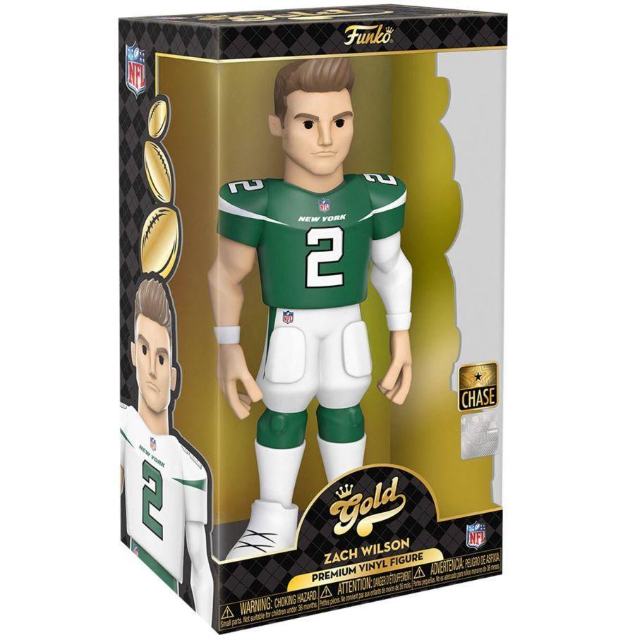 FUN64552 NFL: NY Jets - Zach Wilson (with chase) 12" Vinyl Gold - Funko - Titan Pop Culture