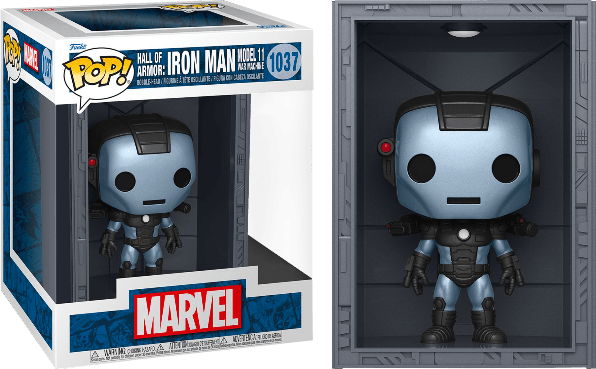 FUN64805 Marvel Comics - Hall of Armor: Iron Man Model 11 War Machine Metallic Pop! Deluxe - Funko - Titan Pop Culture