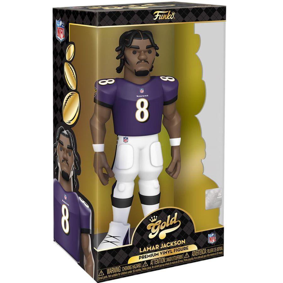 FUN64895 NFL: Ravens - Lamar Jackson (with chase) 12" Vinyl Gold - Funko - Titan Pop Culture