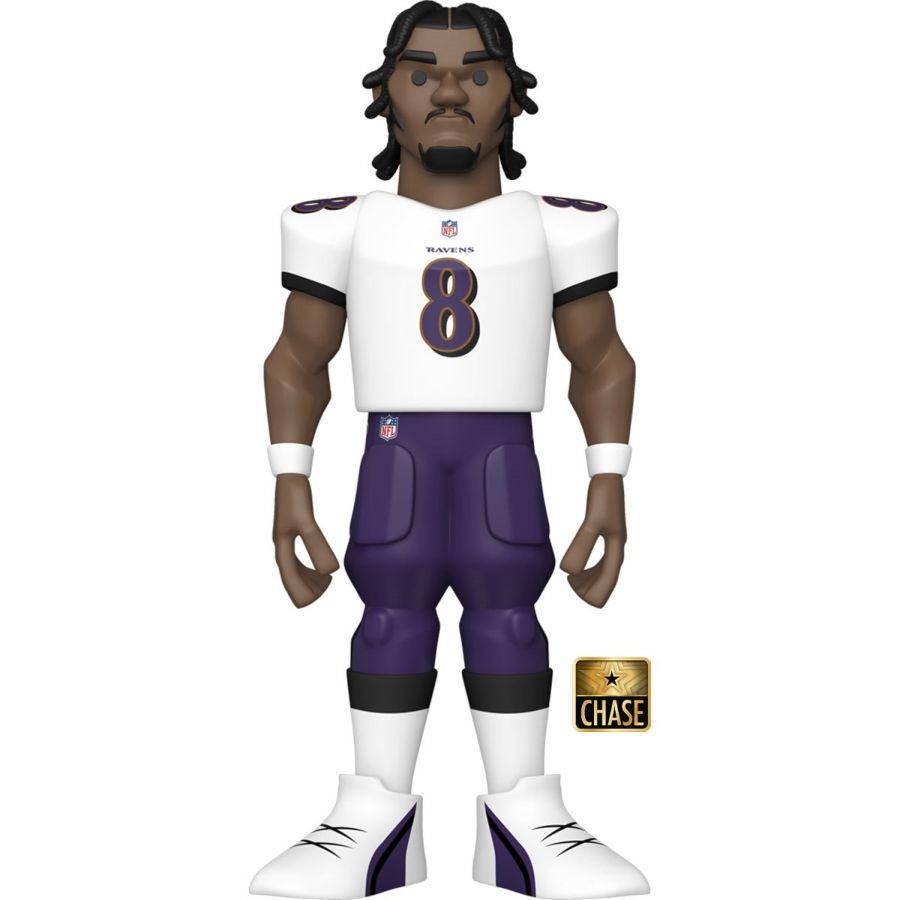 FUN64895 NFL: Ravens - Lamar Jackson (with chase) 12" Vinyl Gold - Funko - Titan Pop Culture