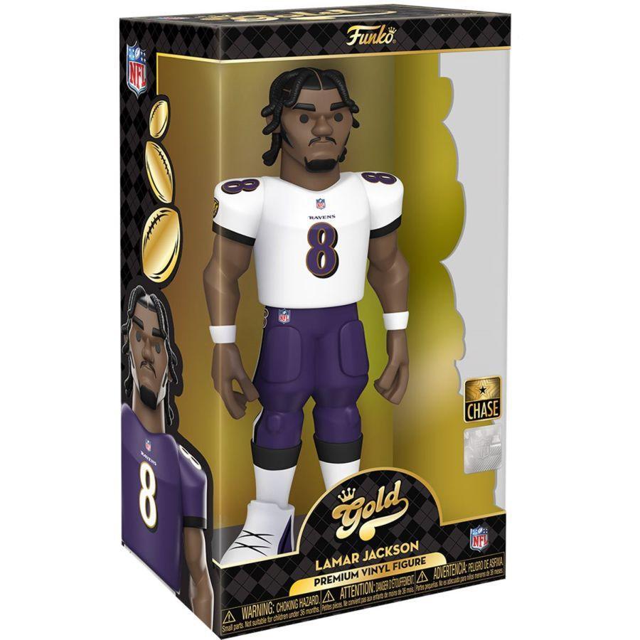 FUN64895 NFL: Ravens - Lamar Jackson (with chase) 12" Vinyl Gold - Funko - Titan Pop Culture