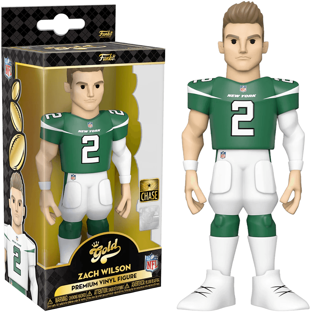 FUN64899 NFL: NY Jets - Zach Wilson (with chase) 5" Vinyl Gold - Funko - Titan Pop Culture