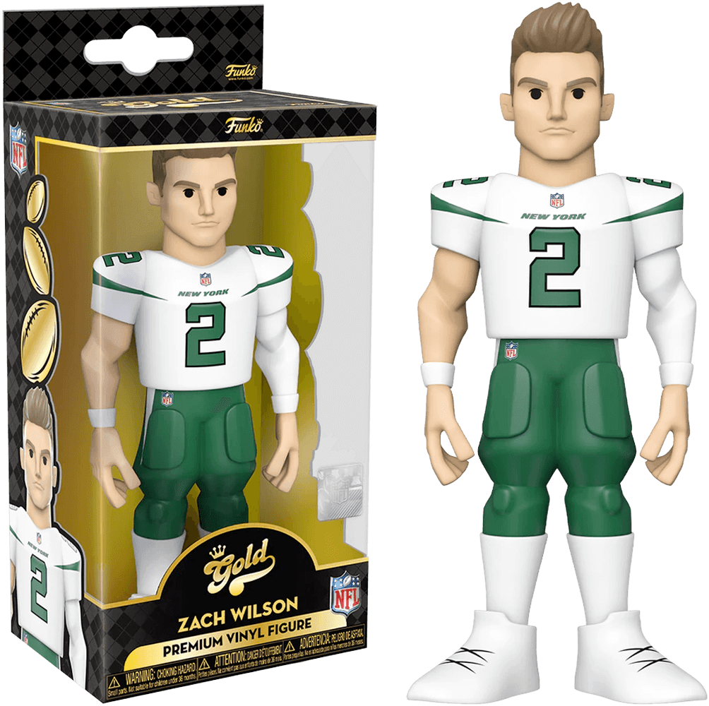 FUN64899 NFL: NY Jets - Zach Wilson (with chase) 5" Vinyl Gold - Funko - Titan Pop Culture