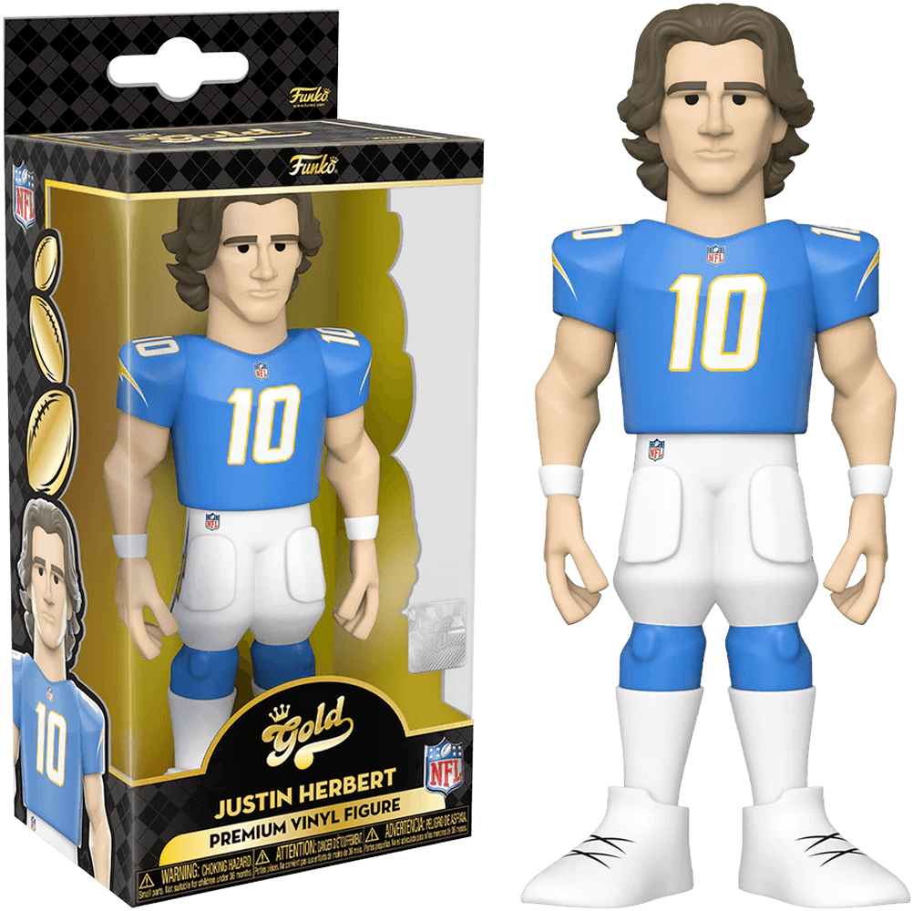 FUN64900 NFL: Chargers - Justin Herbert (with chase) 5" Vinyl Gold - Funko - Titan Pop Culture