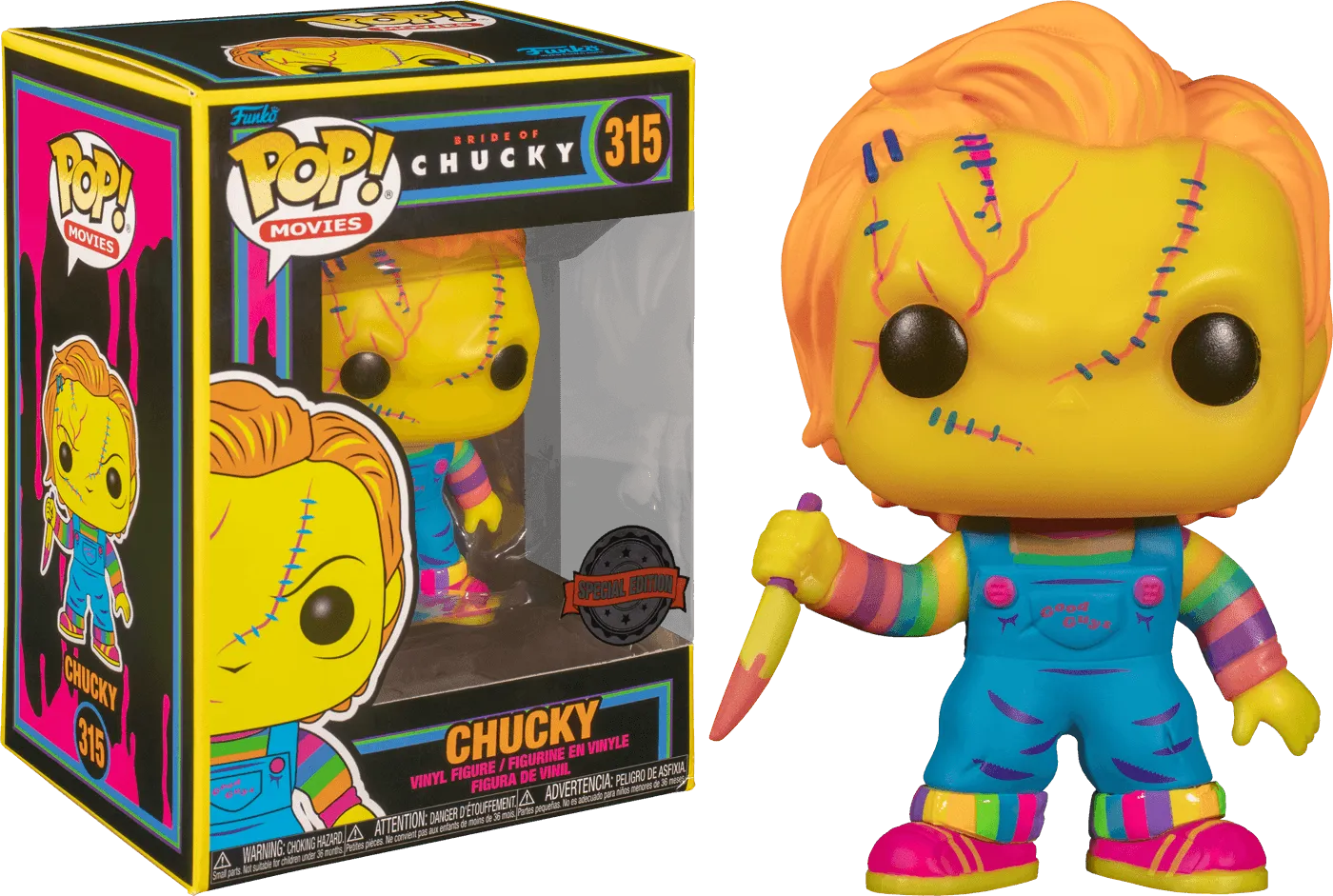 FUN64907 Child's Play 4: Bride of Chucky - Chucky Black Light US Exclusive Pop! Vinyl [RS] - Funko - Titan Pop Culture