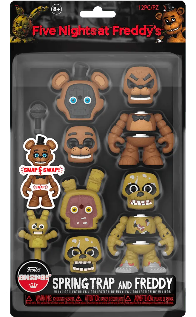 FUN64924 Five Nights at Freddy's - Freddy & Springtrap Snaps! Figures 2Pk - Funko - Titan Pop Culture