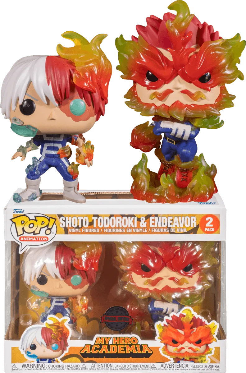 FUN64993 My Hero Academia - Endeavor & Todoroki Pop! Vinyl 2-Pack [RS] - Funko - Titan Pop Culture