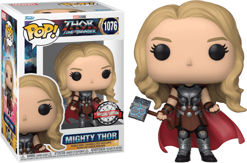 FUN65012 Thor 4: Love and Thunder - Mighty Thor without Helmet Metallic US Exclusive Pop! Vinyl [RS] - Funko - Titan Pop Culture