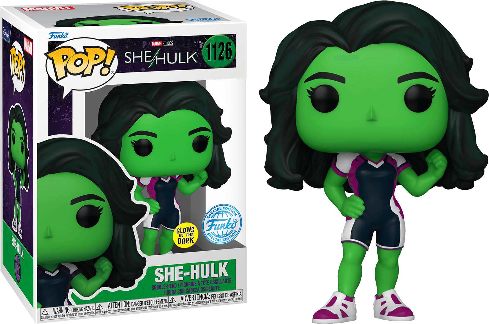 FUN65101 She-Hulk (TV) - She-Hulk Glow US Exclusive Pop! Vinyl [RS] - Funko - Titan Pop Culture