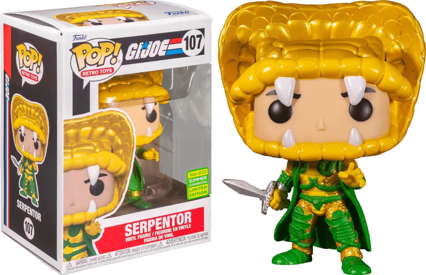 FUN65252 G.I. Joe - Serpentor SDCC 2022 Exclusive Pop! Vinyl [RS] - Funko - Titan Pop Culture