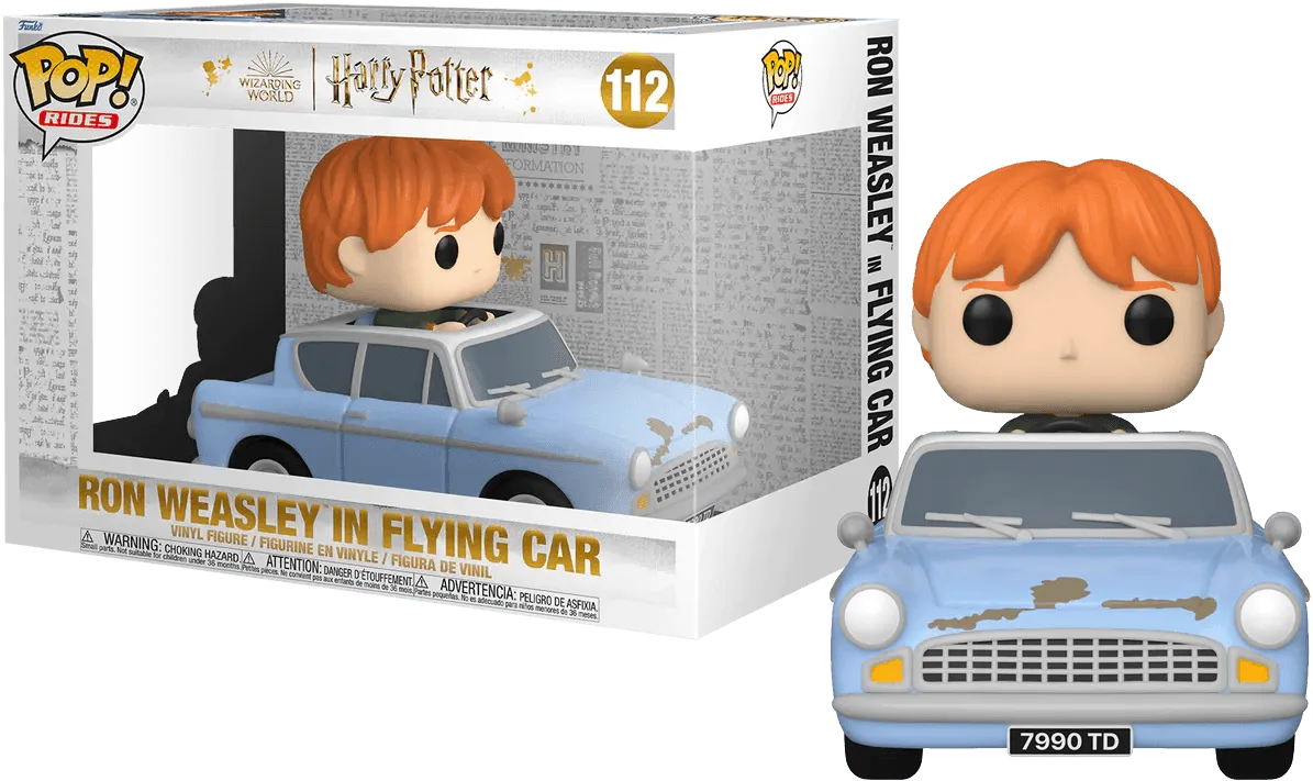 FUN65654 Harry Potter - Ron Weasley in Flying Car 20th Anniversary Pop! Ride - Funko - Titan Pop Culture