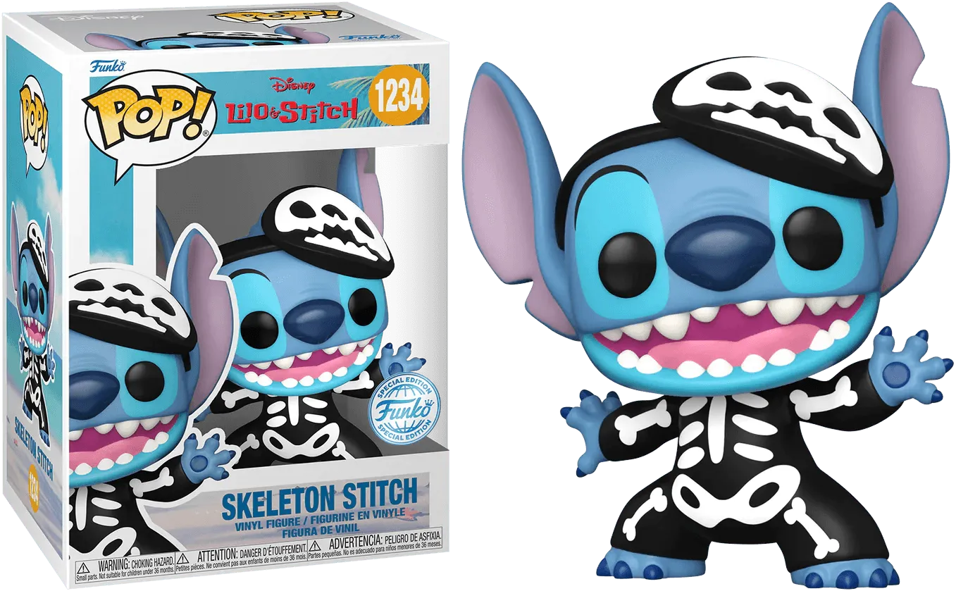 FUN66330 Lilo and Stitch - Skeleton Stitch US Exclusive Pop! Vinyl [RS] - Funko - Titan Pop Culture