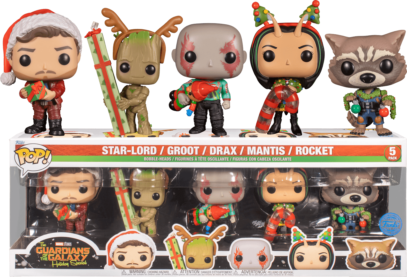 FUN66345 Guardians of the Galaxy Holiday Special - US Exclusive Pop! Vinyl 5-Pack [RS] - Funko - Titan Pop Culture