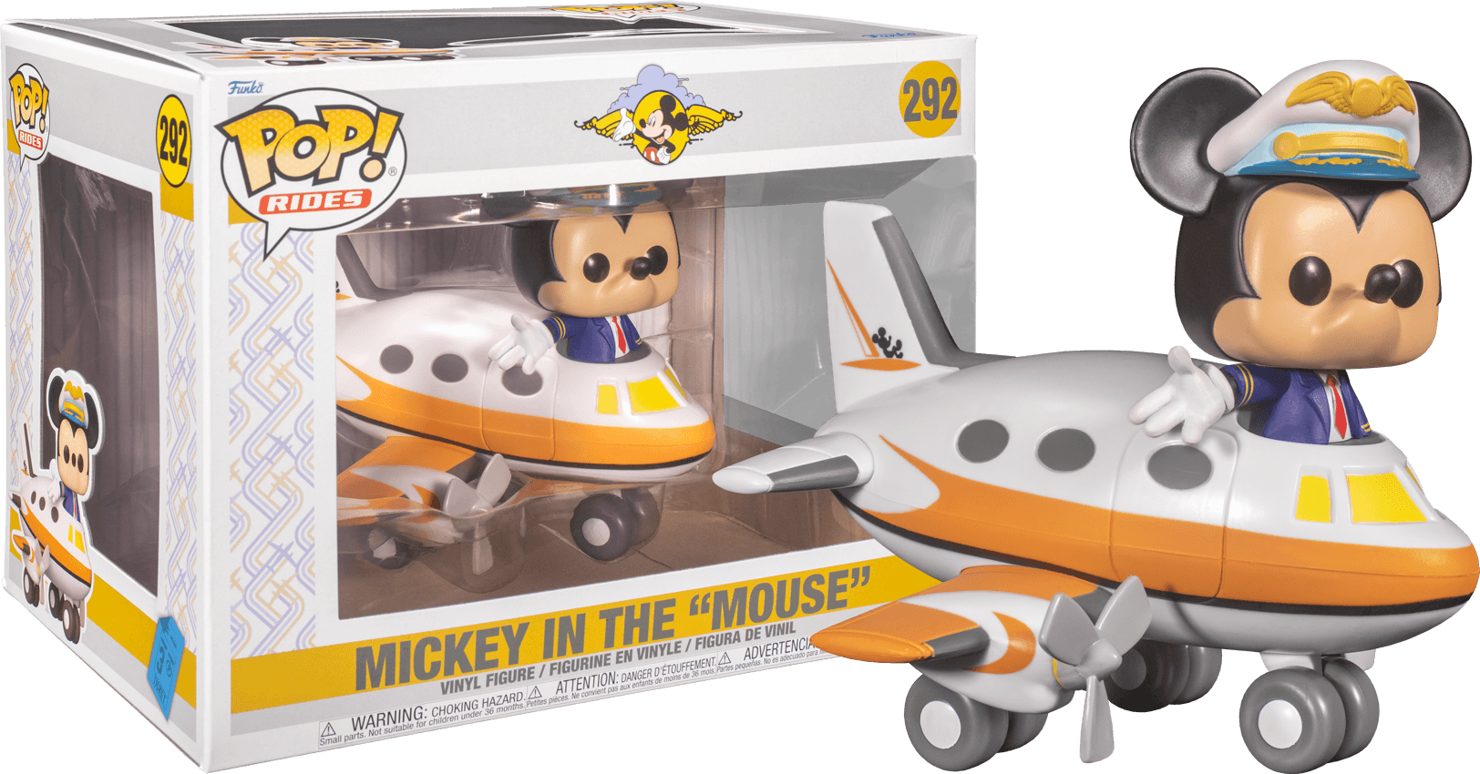 FUN66375 Disney - Mickey with Plane D23 US Exclusive Pop! Ride [RS] - Funko - Titan Pop Culture