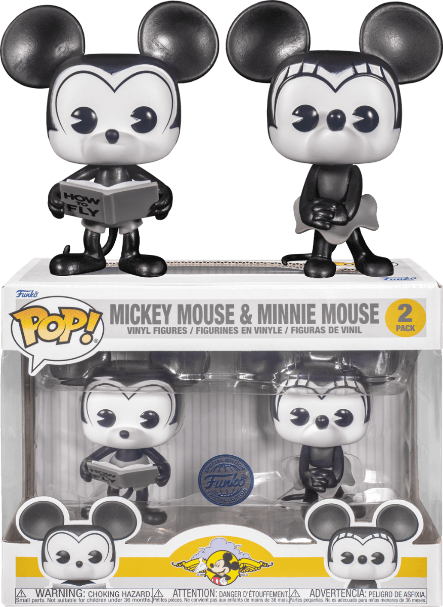 FUN66383 Disney - Pilot Mickey & Minnie D23 US Exclusive Pop! Vinyl 2-Pack [RS] - Funko - Titan Pop Culture