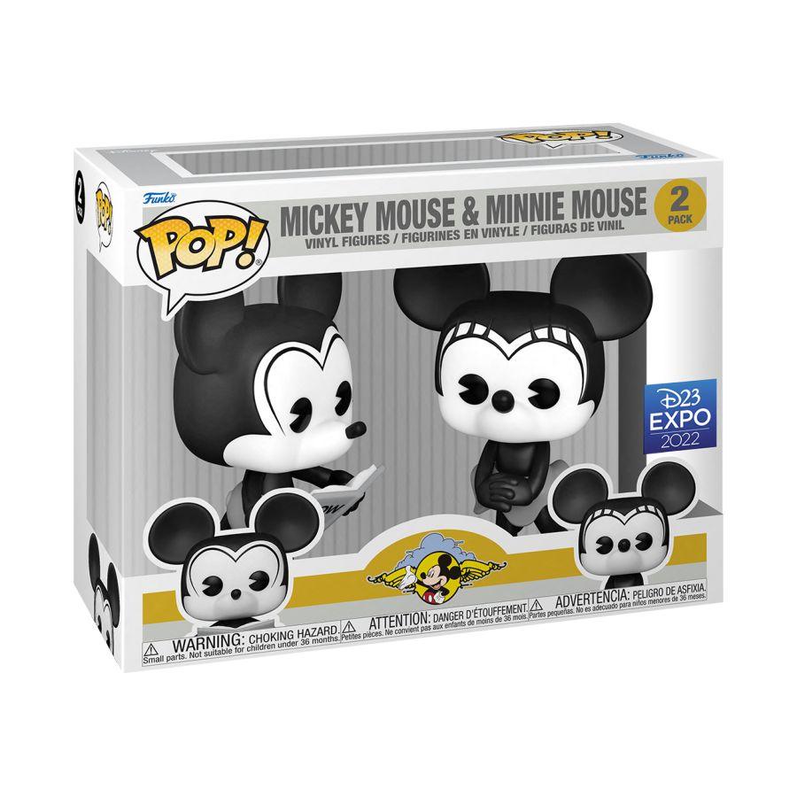 FUN66383 Disney - Pilot Mickey & Minnie D23 US Exclusive Pop! Vinyl 2-Pack [RS] - Funko - Titan Pop Culture