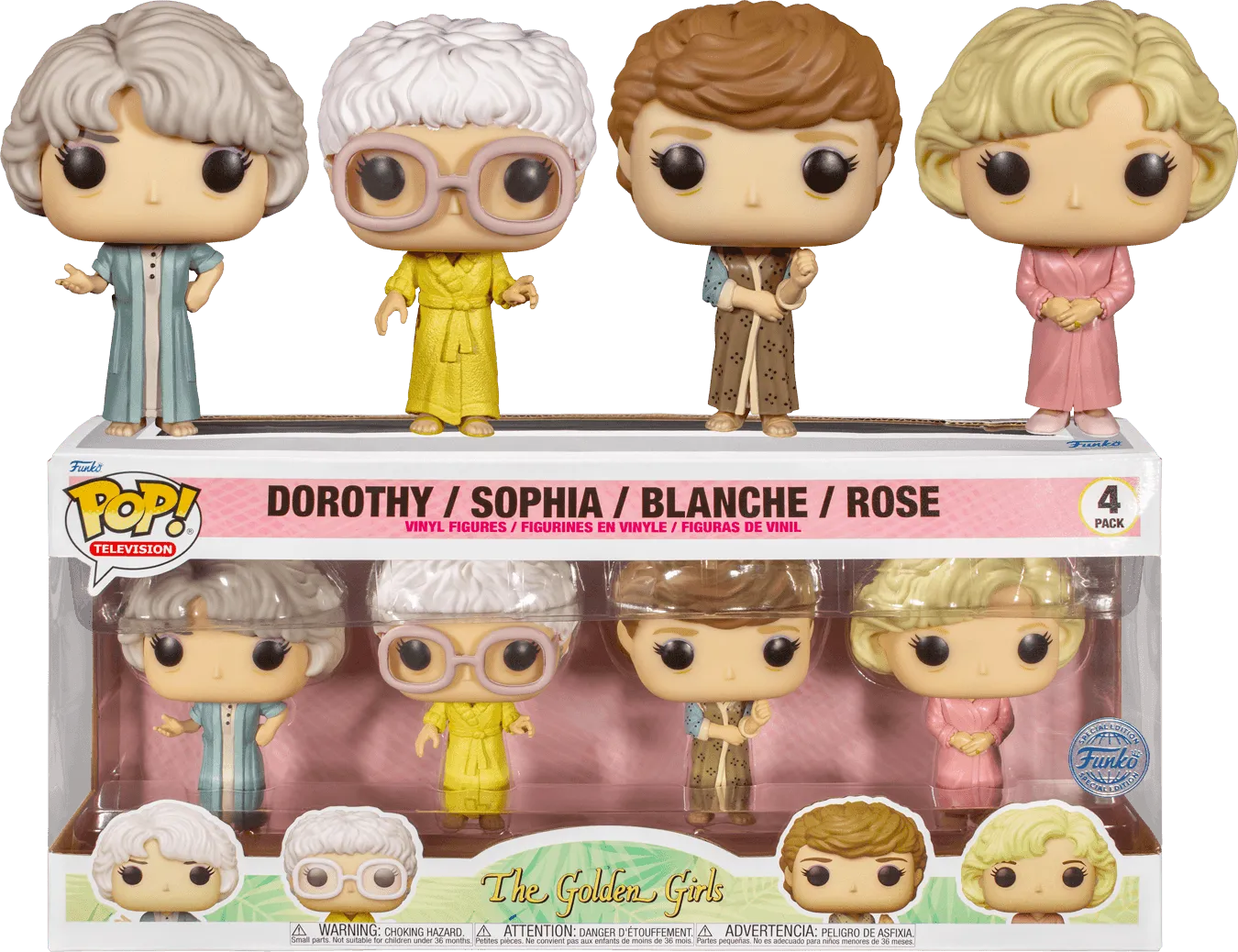 FUN66451 Golden Girls - Golden Girls in Robes US Exclusive Pop! 4-Pack [RS] - Funko - Titan Pop Culture