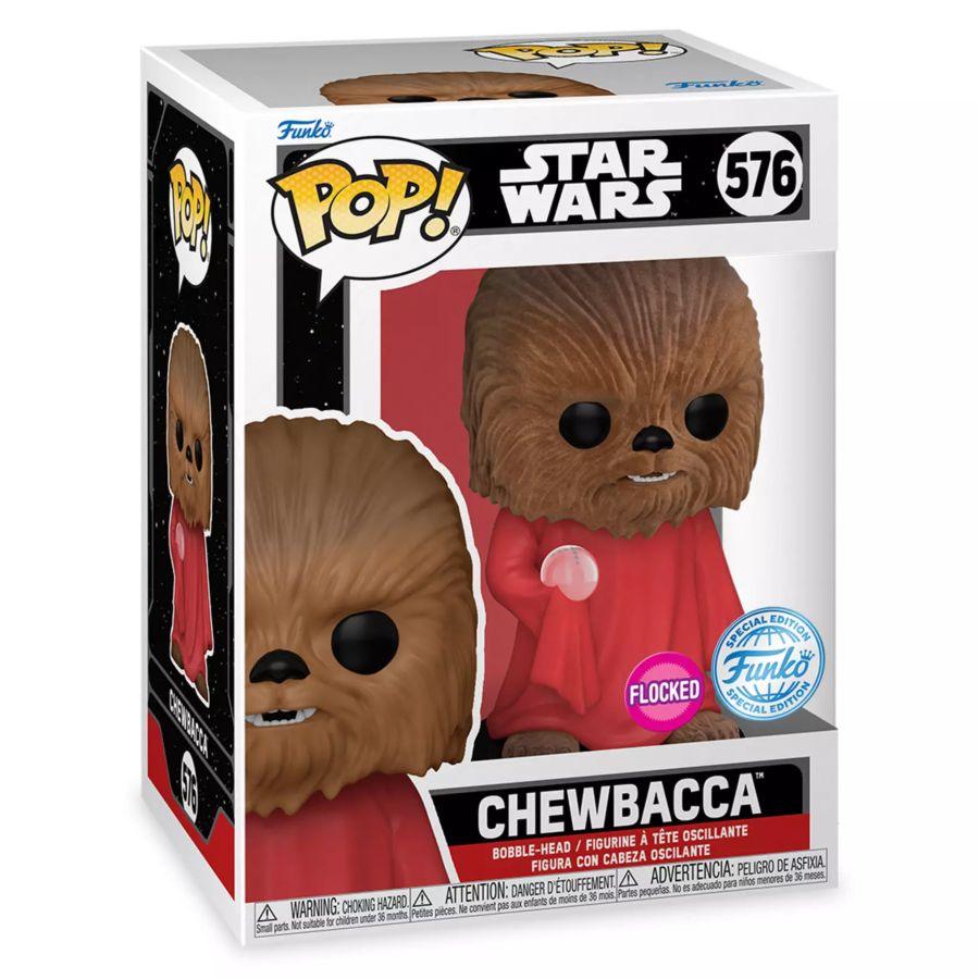 FUN66485 Star Wars - Chewbacca with Robe Flocked US Exclusive Pop! Vinyl [RS] - Funko - Titan Pop Culture