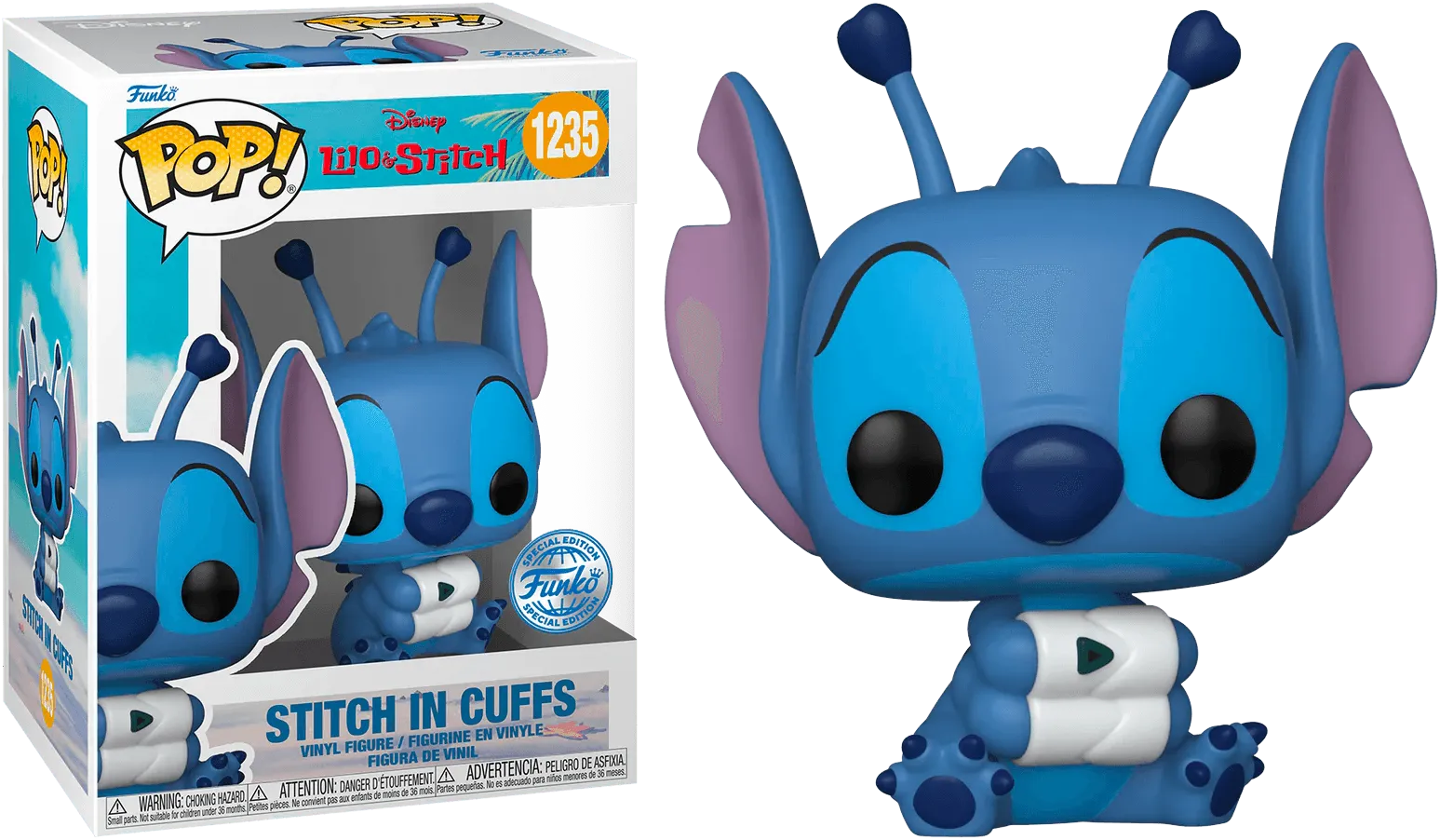 FUN66486 Lilo & Stitch - Stitch in cuffs US Exclusive Pop! Vinyl [RS] - Funko - Titan Pop Culture