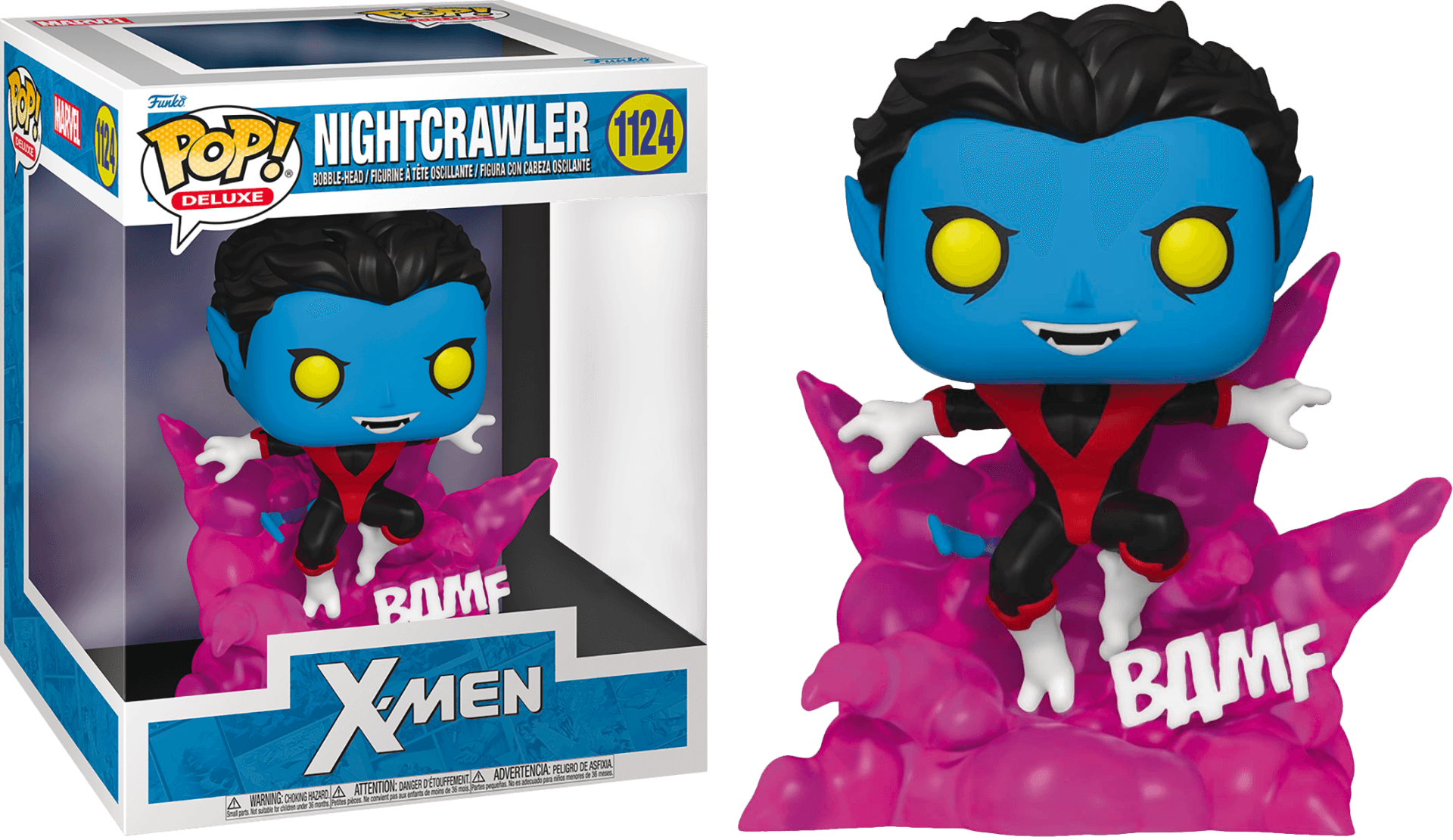 FUN66519 Marvel Comics - Nightcrawler Teleporting Glow US Exclusive Pop! Deluxe [RS] - Funko - Titan Pop Culture