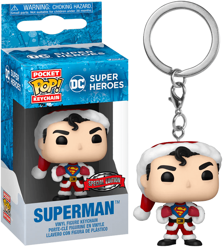 FUN66596 DC Comics - Superman Holiday US Exclusive Pop! Keychain [RS] - Funko - Titan Pop Culture