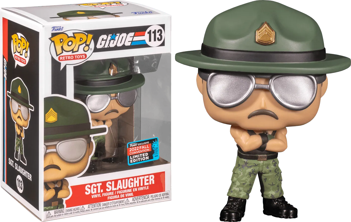 FUN67031 G.I. Joe - Sergeant Slaughter NYCC 2022 US Exclusive Pop! Vinyl [RS] - Funko - Titan Pop Culture