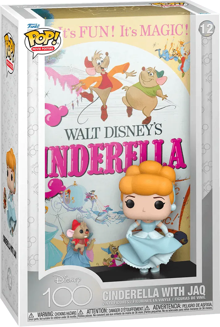 FUN67498 Disney 100th - Cinderella with Jaw Pop! Poster - Funko - Titan Pop Culture