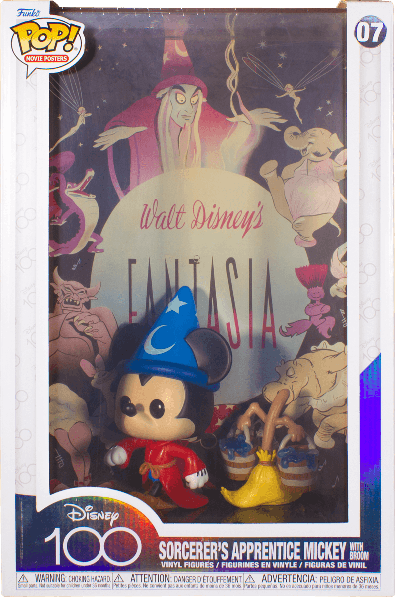 FUN67578 Disney - Fantasia (Sorcerer's Apprentice Mickey with Broom) Pop! Poster - Funko - Titan Pop Culture