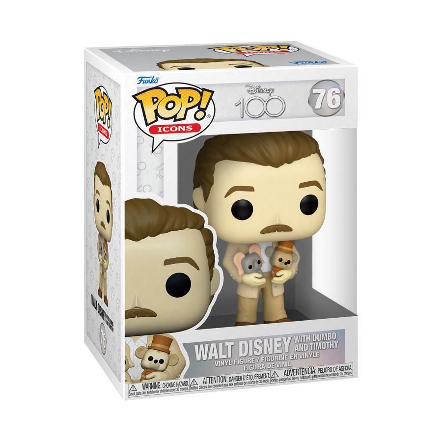 FUN67996 Disney 100th - Walt Disney with Dumbo & Timothy Pop! Vinyl - Funko - Titan Pop Culture