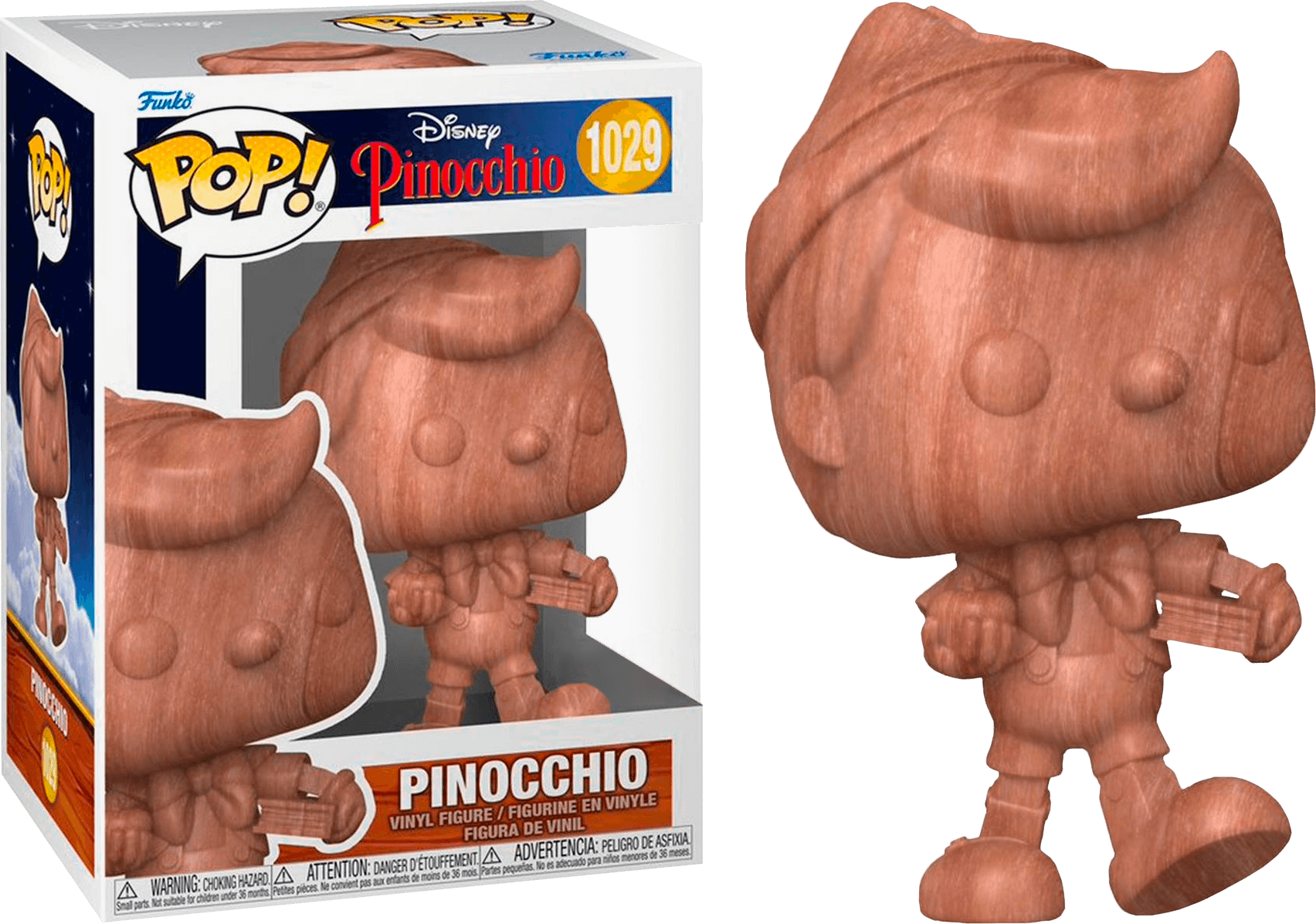 FUN68275 Pinocchio (1940) - Pinocchio (Wood) US Exclusive Pop! [RS] - Funko - Titan Pop Culture